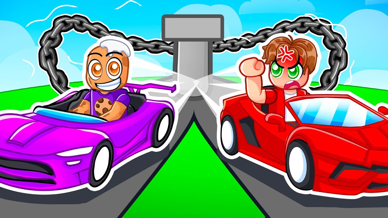 our cars are CHAINED TOGETHER in roblox