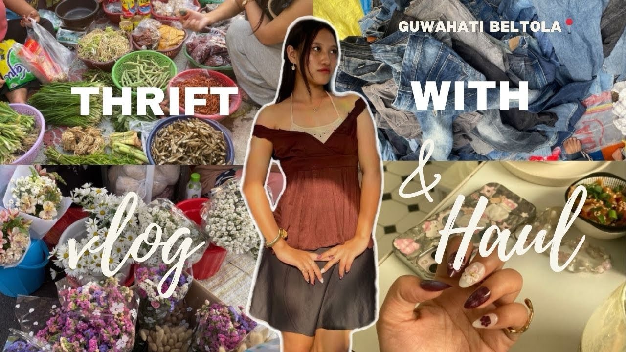 thrift stores in beltola market 📍guwahati | huge thrift haul 🌺 under 100/- rupees only | veggies🥬🍄🦀