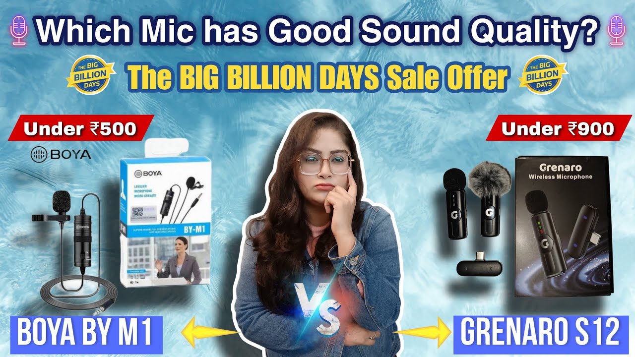 Boya BY M1 vs Grenaro S12 Mic 🎤 | Best Budget Mic Under ₹1000 for YouTube & Vlogging