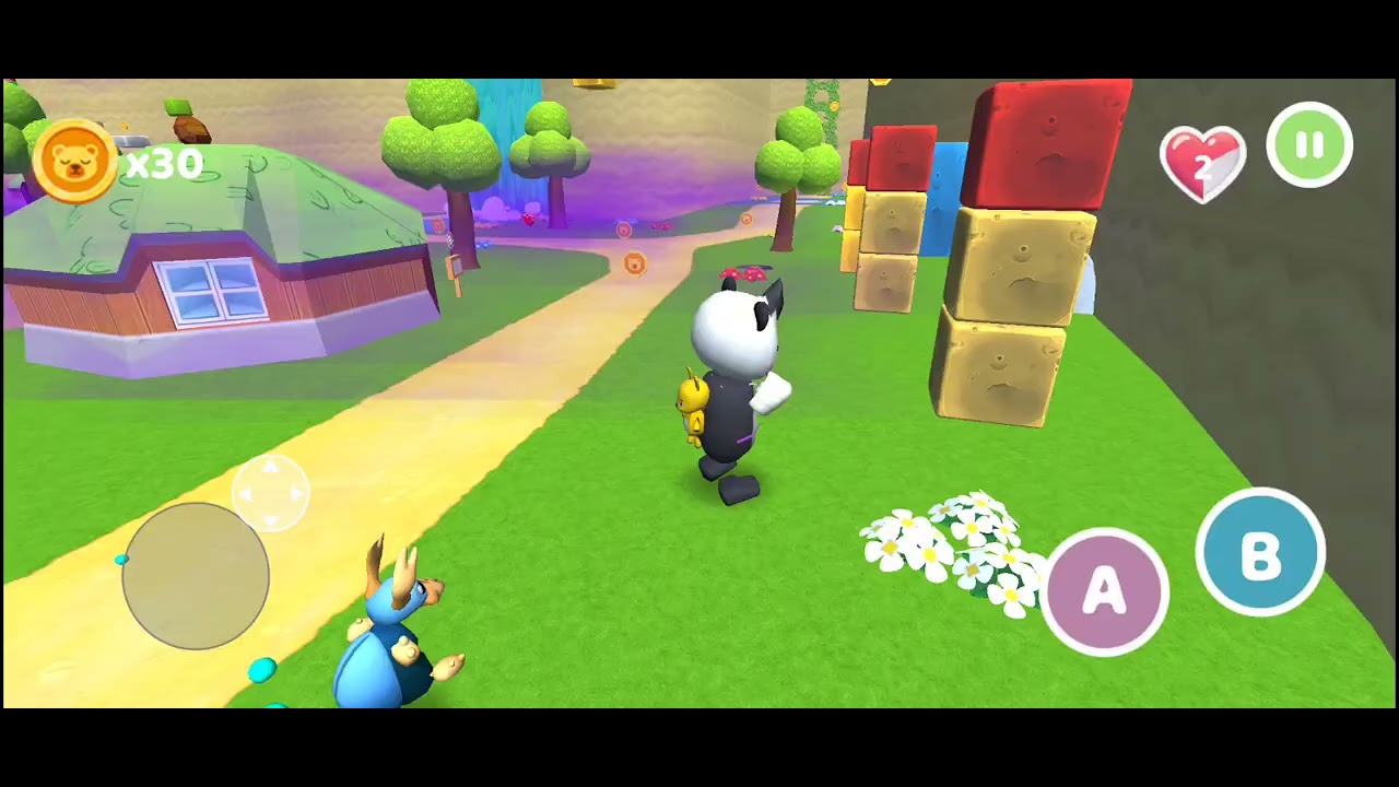 Jugando ala nueva actualización de panda Hero adventure