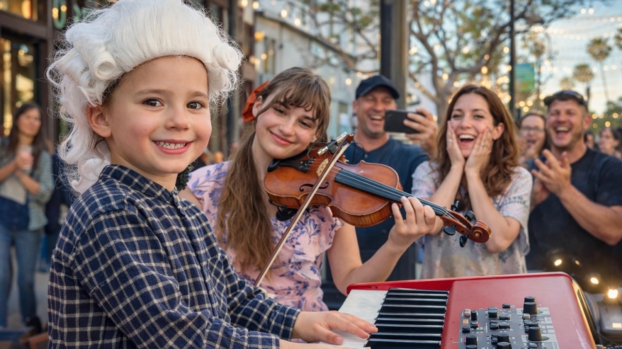 5-Year-Old “Little Bach” Plays Ava Maria —  Crowd Is Amazed