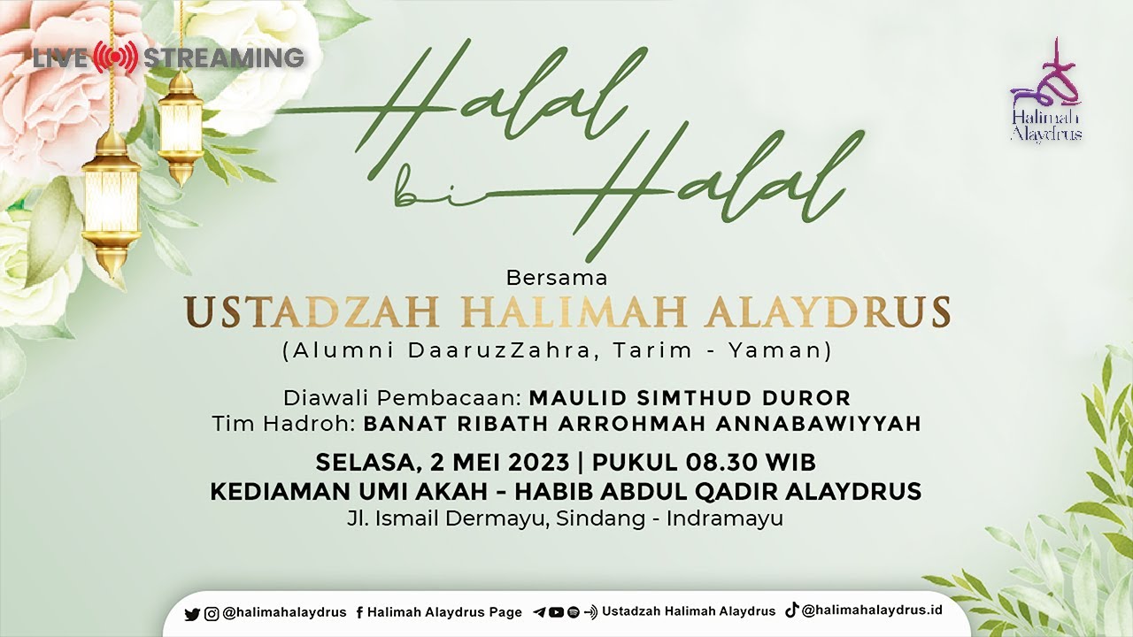 🔴𝗨𝗦𝗧𝗔𝗗𝗭𝗔𝗛 𝗛𝗔𝗟𝗜𝗠𝗔𝗛 𝗔𝗟𝗔𝗬𝗗𝗥𝗨𝗦 - 𝗛𝗔𝗟𝗔𝗟 𝗕𝗜 𝗛𝗔𝗟𝗔𝗟