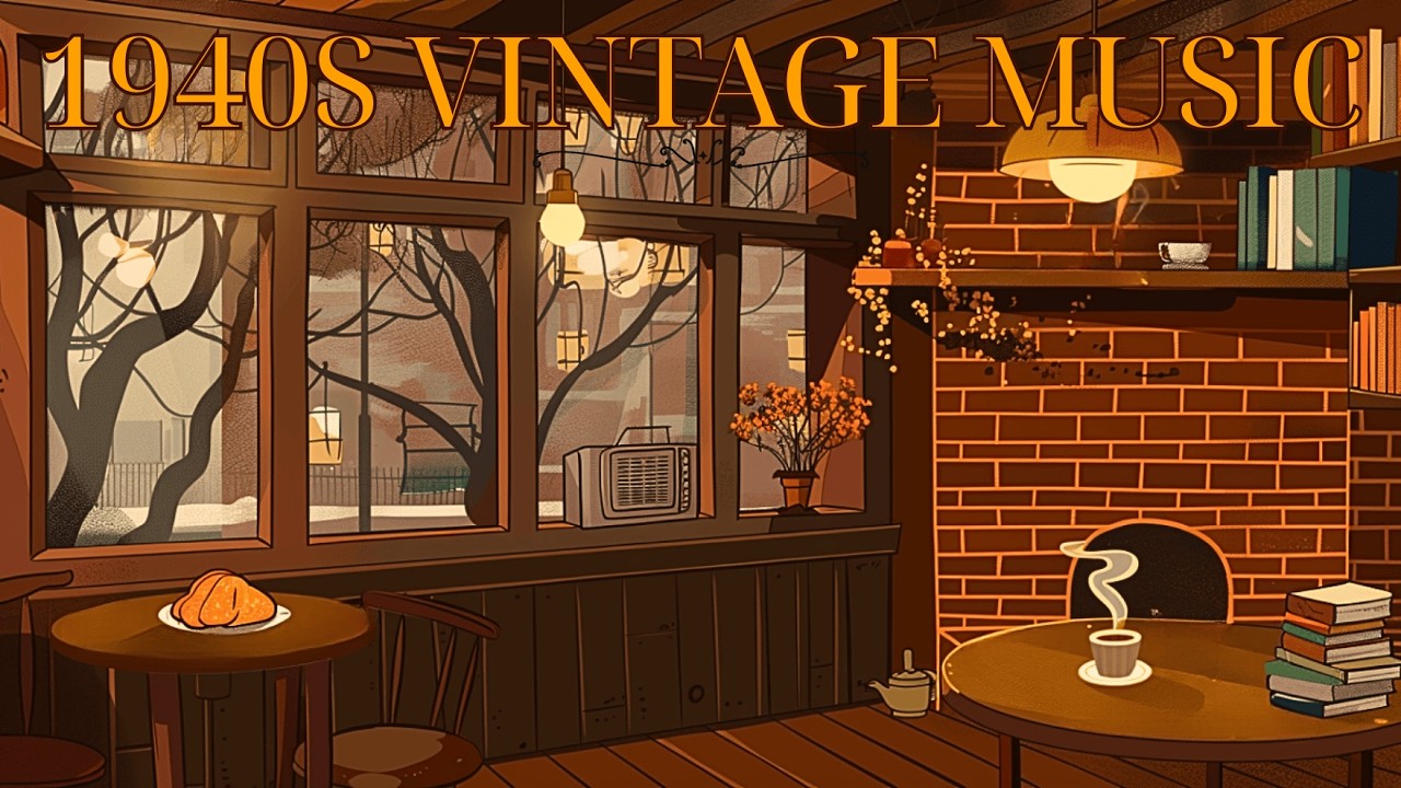 1940s Vintage Music ☕❄️ Cozy Winter Cabin Oldies | Warm Fireplace Ambience #2
