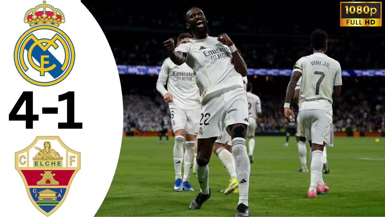 Real Madrid vs Elche 4-1 Highlights | Goals & Best Moments