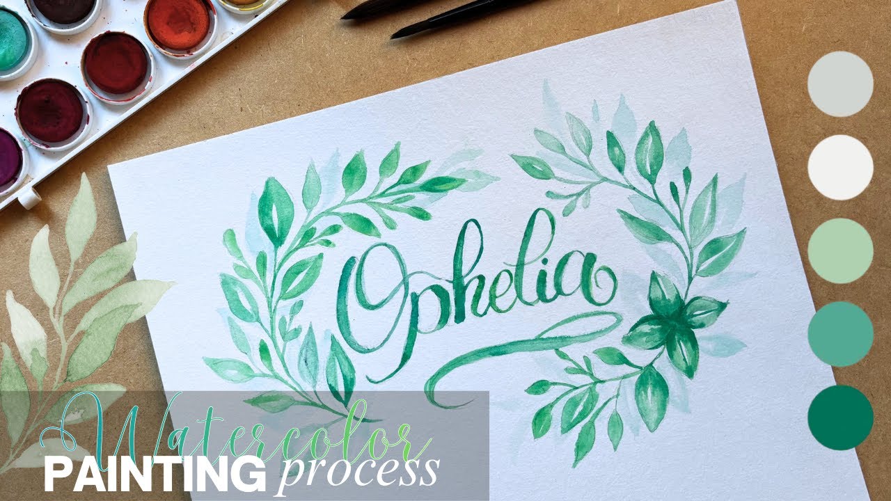 Ophelia | Proceso de escritura y pintura en acuarela