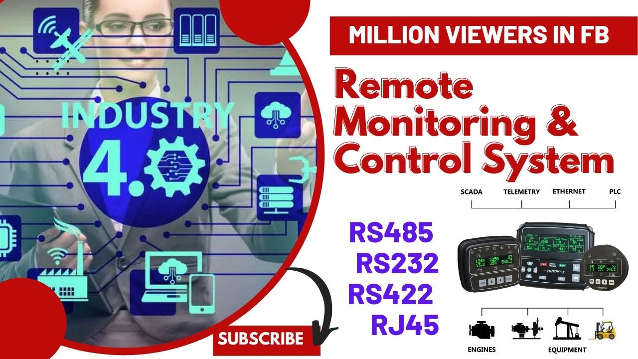 Remote Monitoring & Control System , RS 485, RS232 and RJ45 Communications protocols -SCADA & PLC