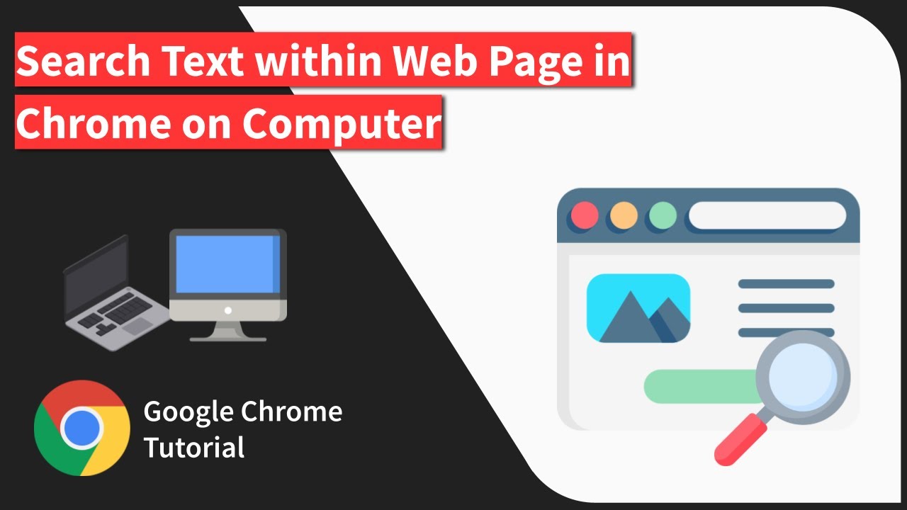 How to Search Text using Find option in Chrome browser on Computer