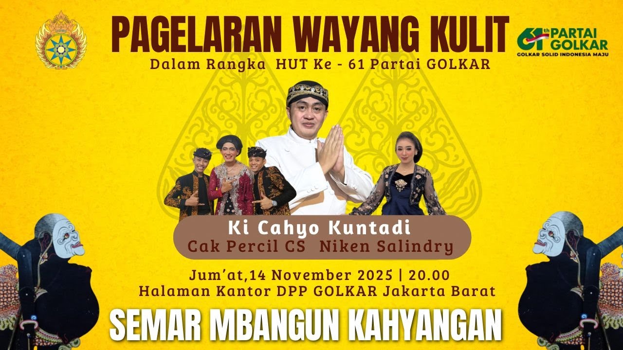 WAYANG KULIT KI CAHYO KUNTADI - HUT GOLKAR KE 61