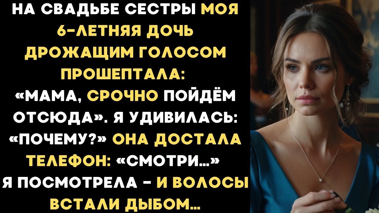 40-На свадьбе сестры моя 6-летняя дочь дрожащим голосом прошептала_ «Мама, срочно пойдём отсюда...»