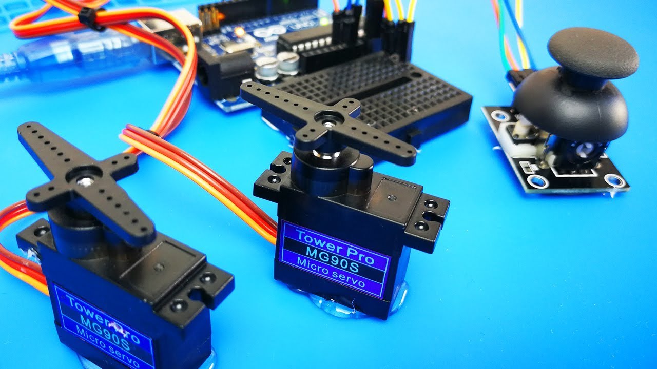 Control servo motors with a joystick (Thumbstick) | Mert Arduino