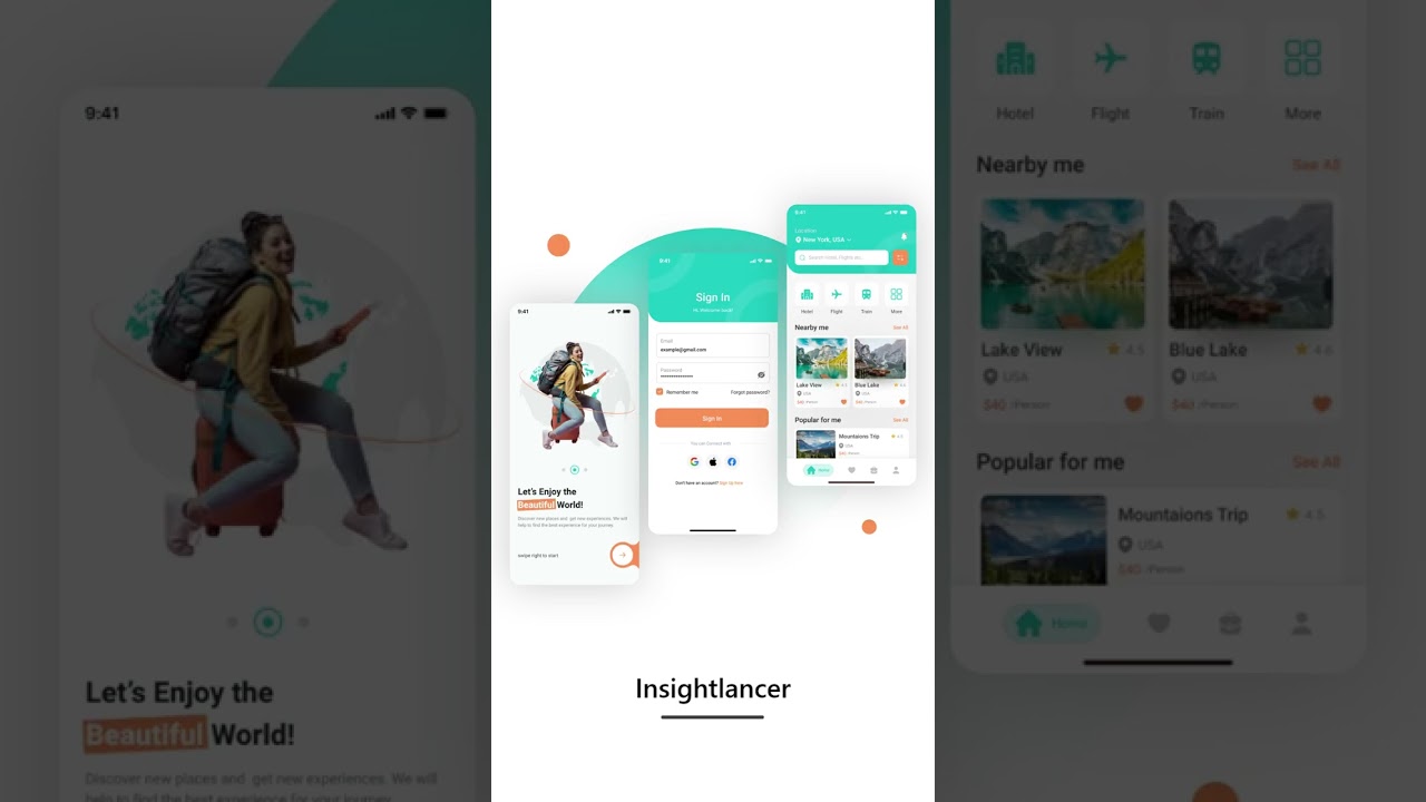 Travel Booking Mobile App | UI UX Design | Startup | Hire Us | Mobile App | Figma Tutorial | Figma