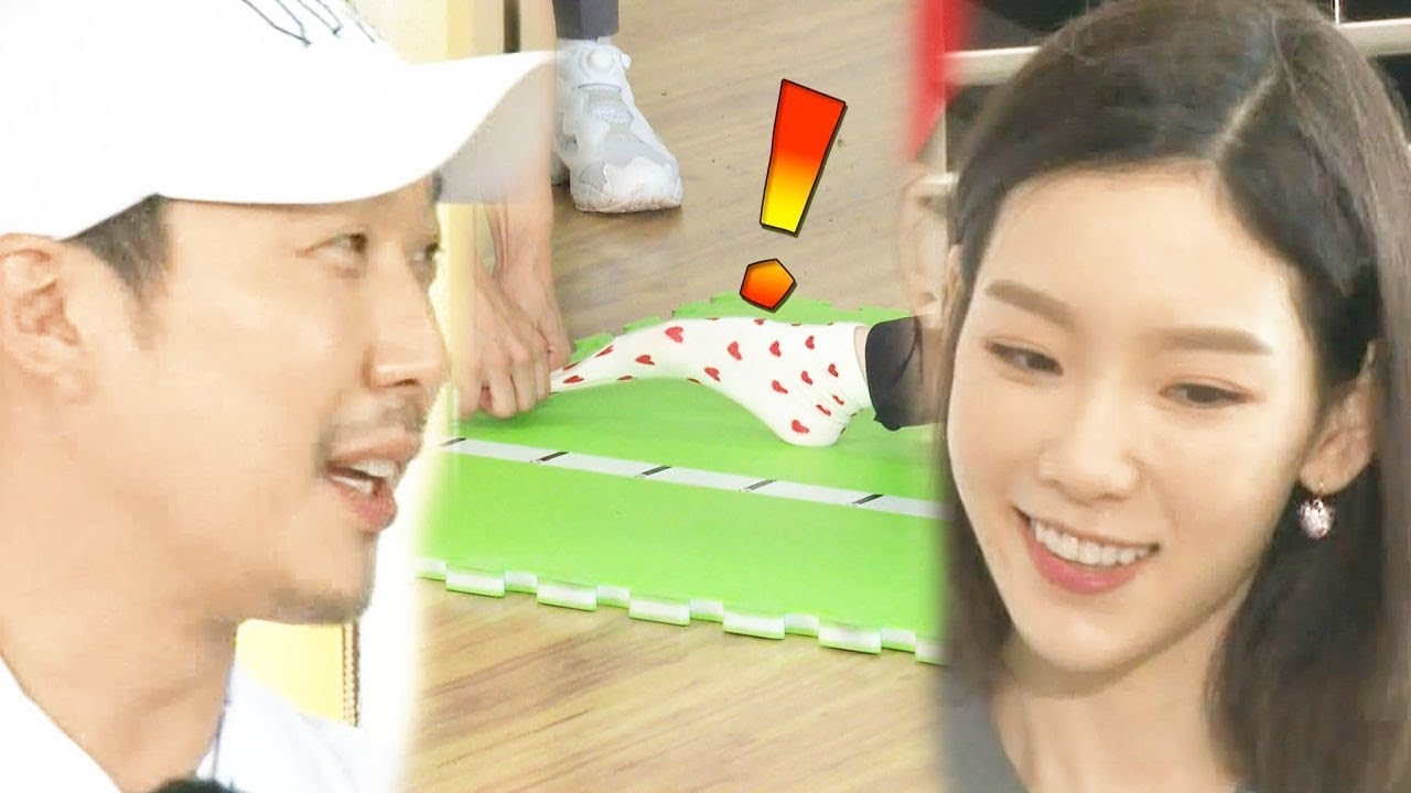 하하, 태연과 짝꿍 되고파 반칙 작렬 ‘커져버린 태연 발’ 《Running Man》런닝맨 EP495