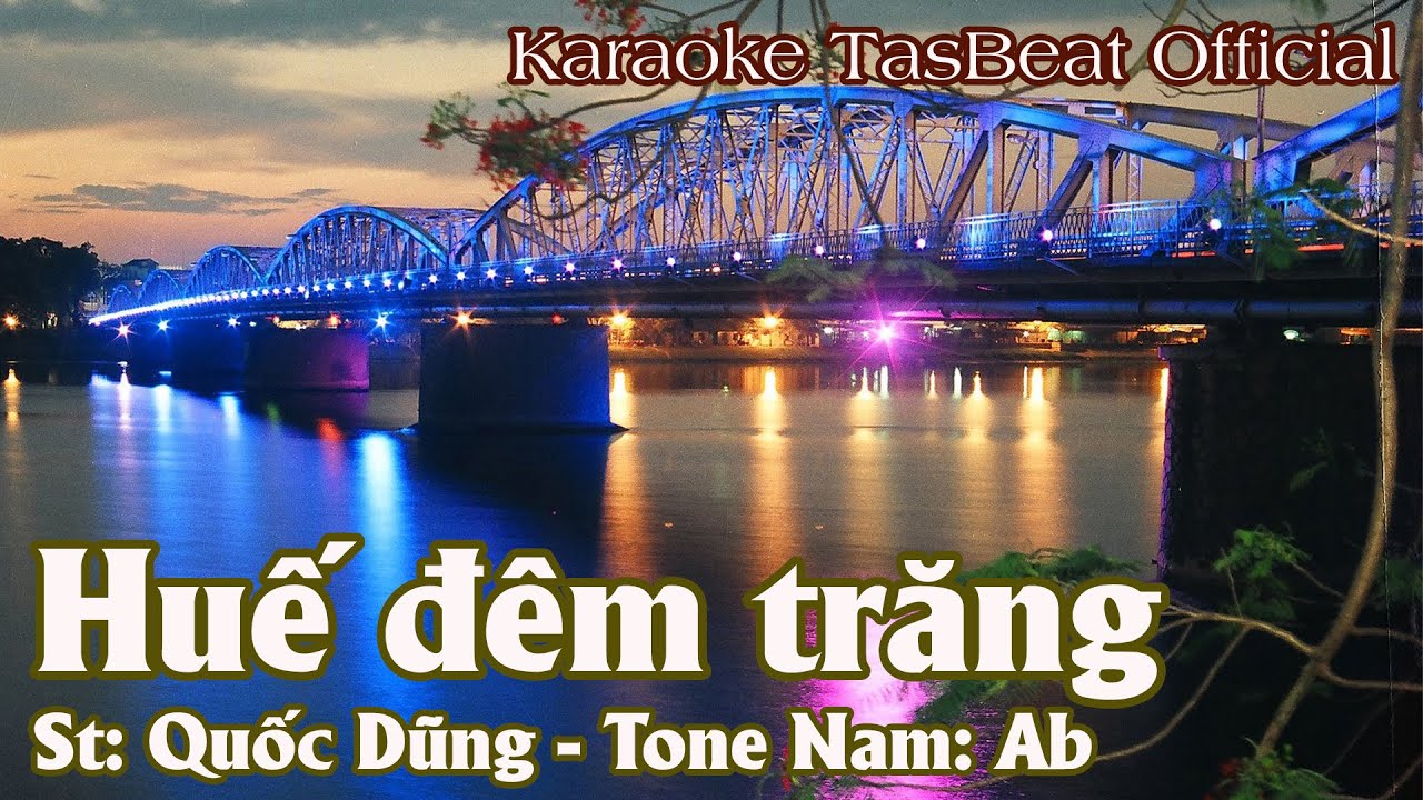 Karaoke Huế Đêm Trăng Tone Nam | TAS BEAT