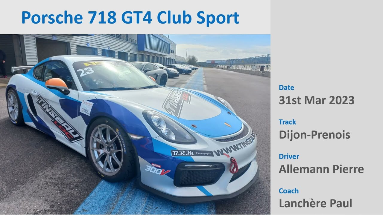 Porsche 718 GT4 Clubsport Manthey racing - Dijon Prenois - Driver's eye