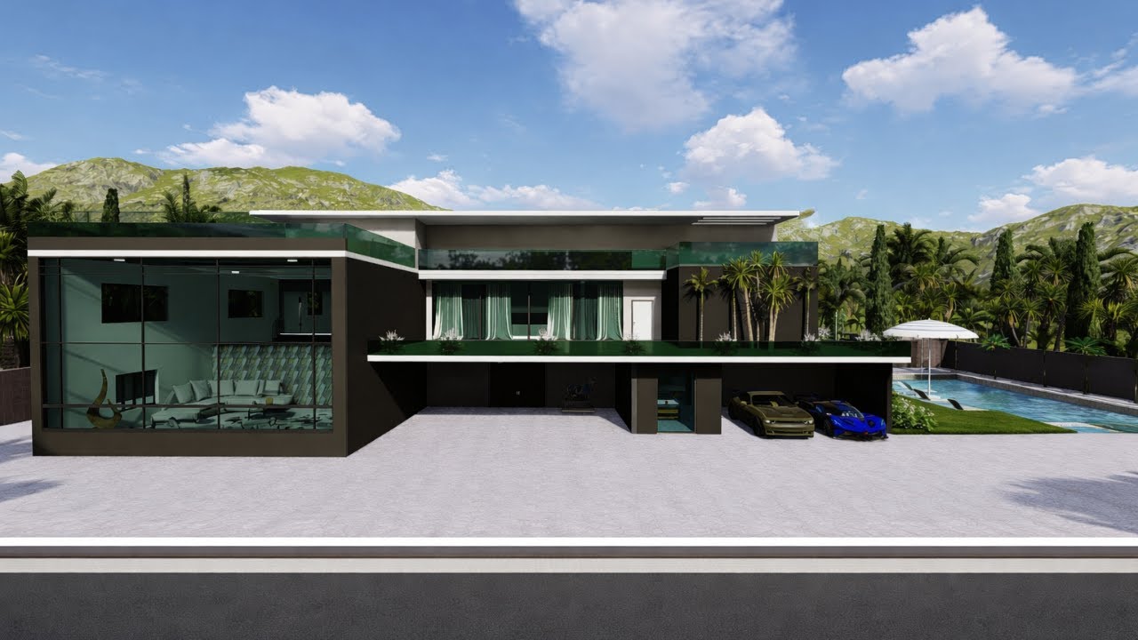 Ultra Modern Luxury House Design  3D Rendering 5