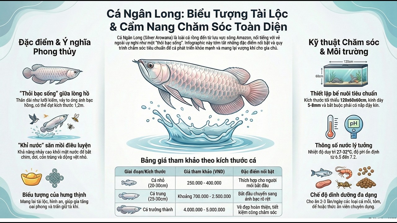Cá Ngân Long – “Rồng Bạc” Đẳng Cấp Trong Giới Cá Cảnh