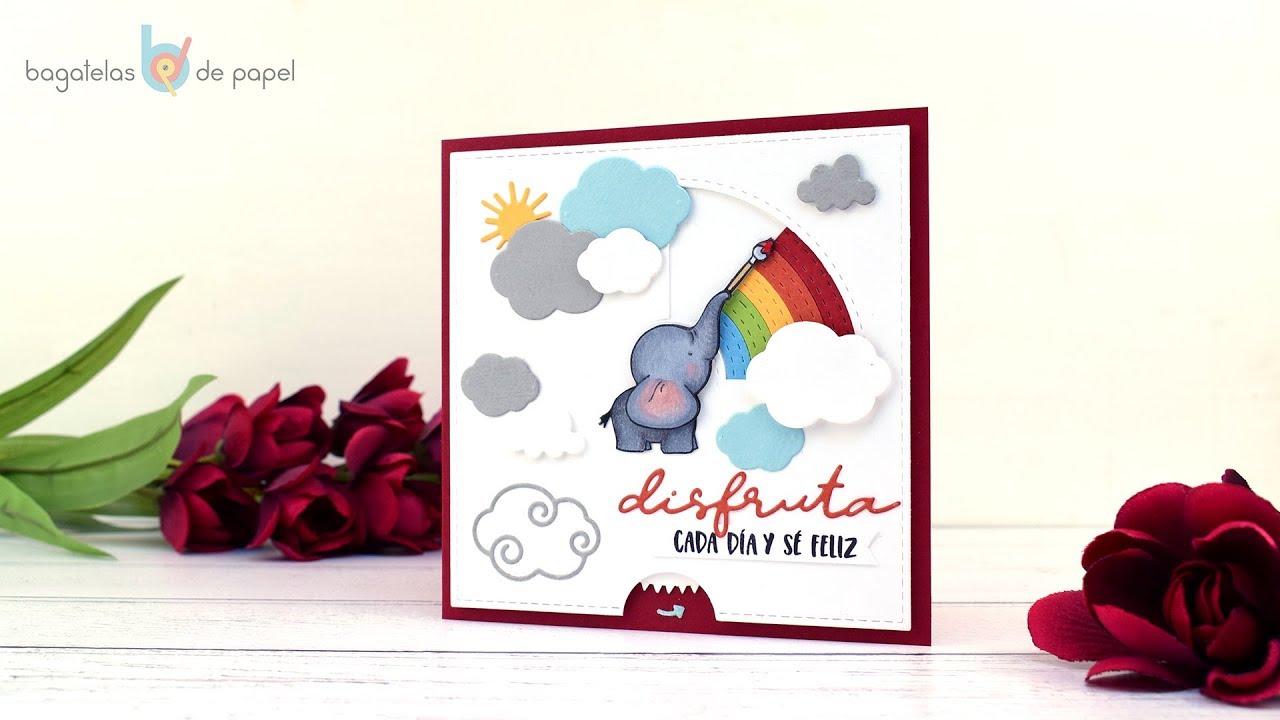 Tutorial de tarjeta interactiva con arcoíris