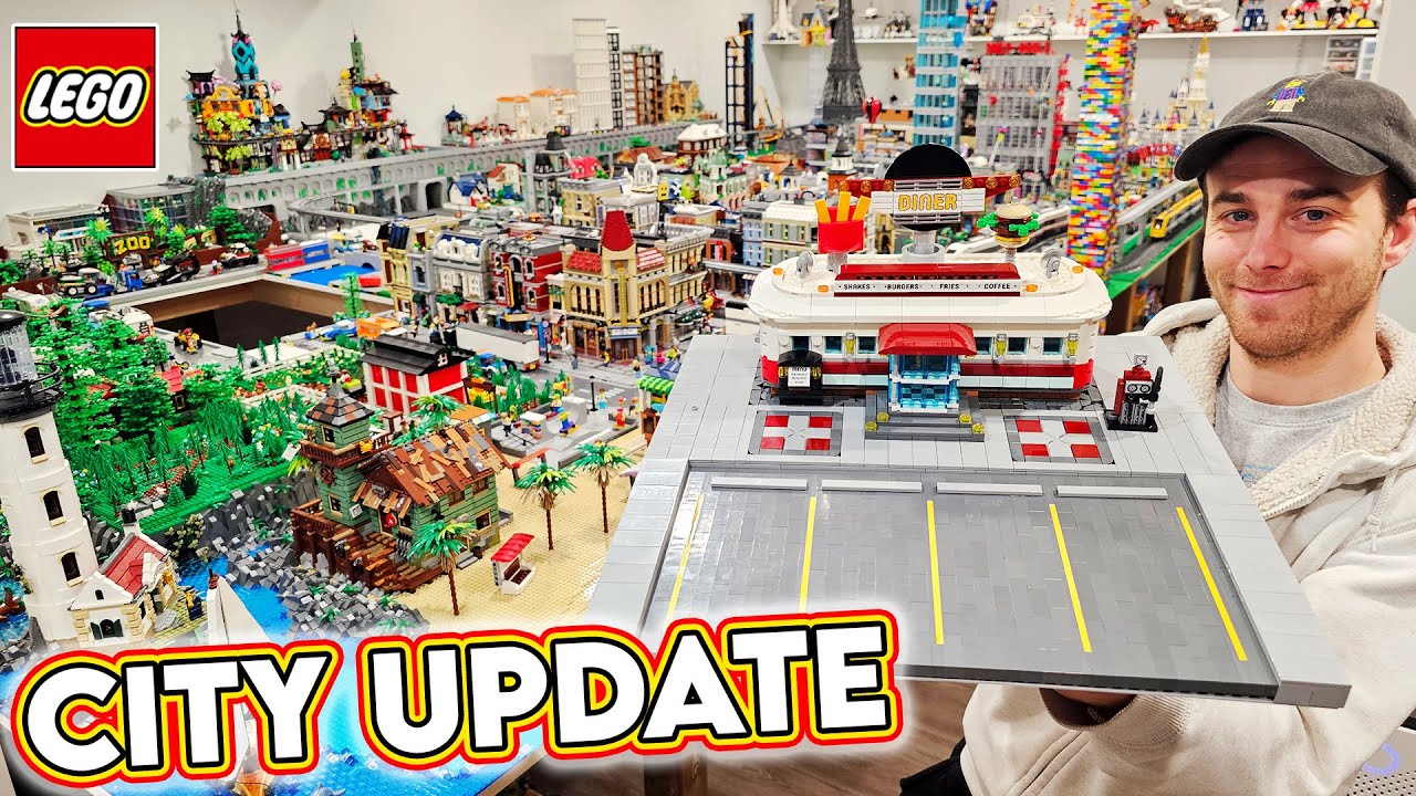 LEGO City Update! Layout Changes & Placing 1950s Diner!