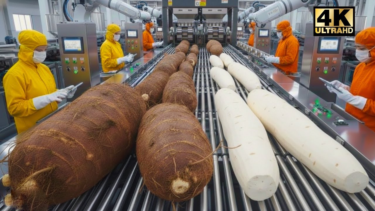 Inside America's Giant Cassava Flour Factory: The Full Production Process