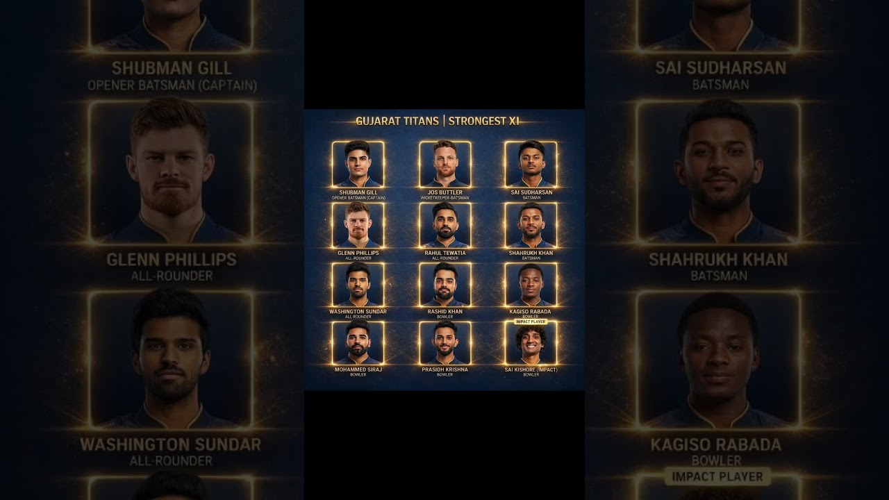 Gt Strongest Playing 11 Ipl 2026🔥🥵#shorts #trending #ipl2026 #ipl #gujrattitans #worldcup