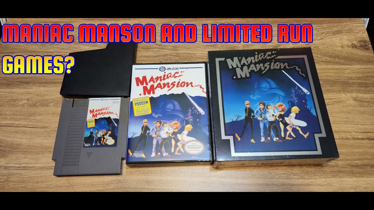 MANIAC MANSION WITH LIMITED RUN GAMES AND NES VERSION.😍😍😍😁😁😎😎😎