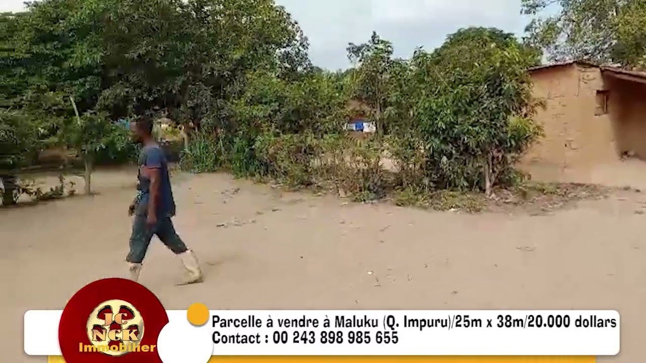 À vendre : Parcelle à Maluku (Q. Impuru) 25m x 38m/20.000 Dollars.