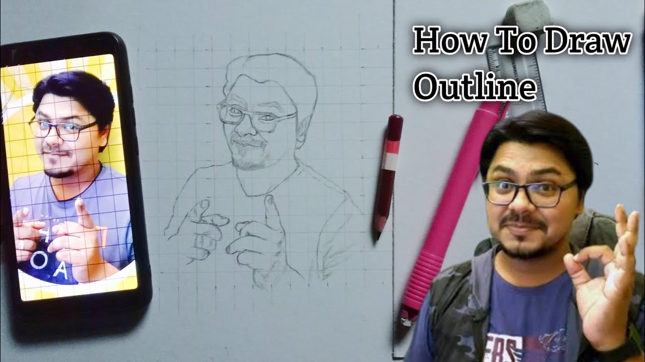 Yogi Bolta Hai | Yogesh Rokde | Outline | आउटलाइन कैसे बनाएं  | Drawing Video | Sanjupanwarart