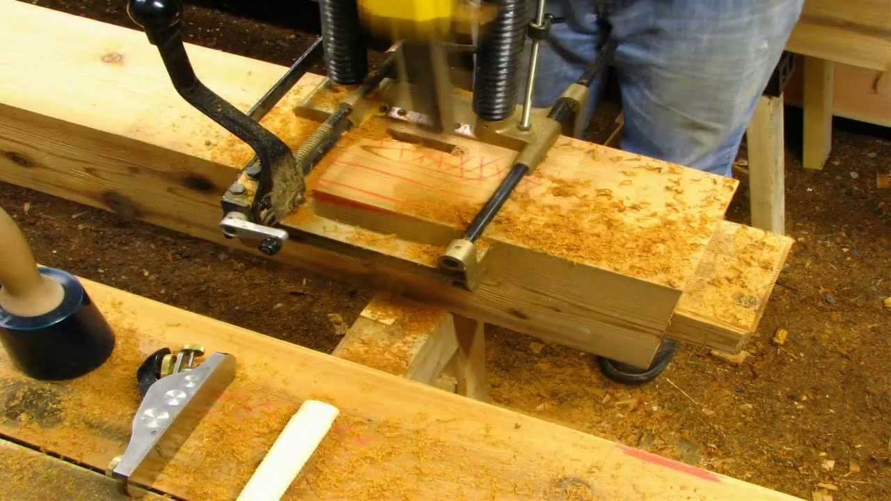 Timber Frame Time Lapse (Through Wedged Half-Dovetail Joint)