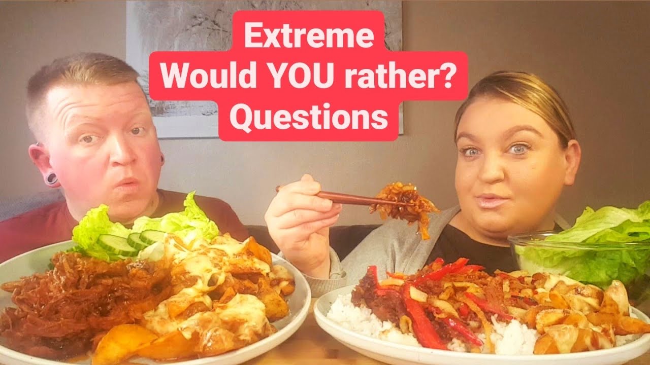 SLOW COOKED BBQ PULLED PORK MUKBANG - WOULD YOU RATHER? QUESTIONS