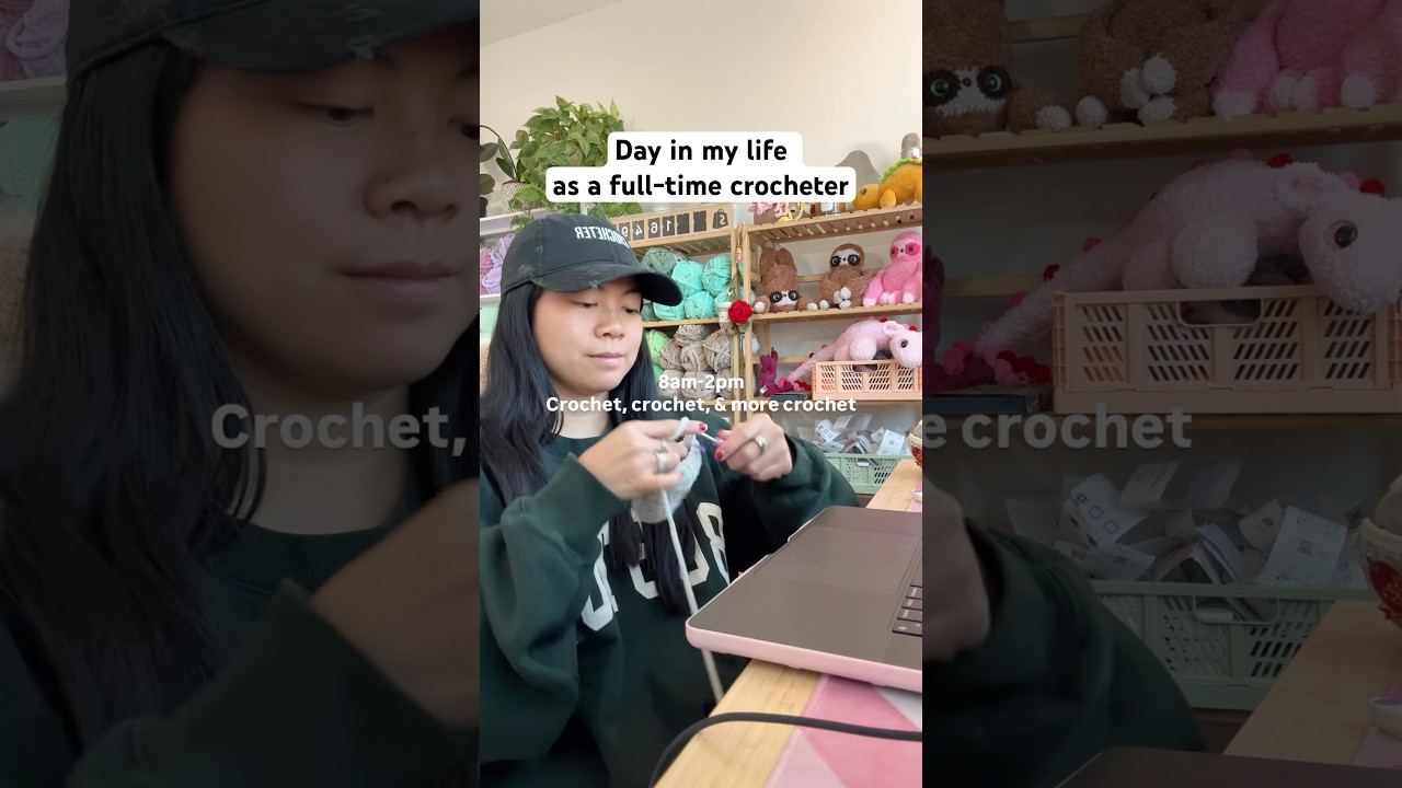 Day in my life as a full-time crocheter 🧶 #crochet #reels