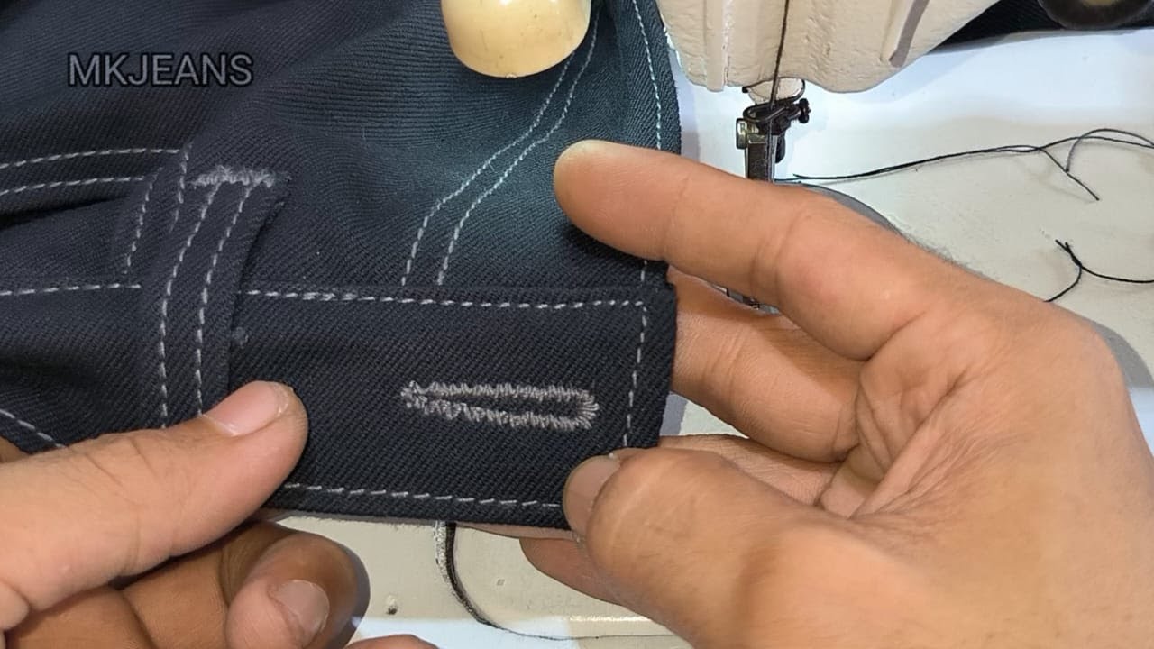 cara membuat lubang kancing celana jeans @MKJEANS