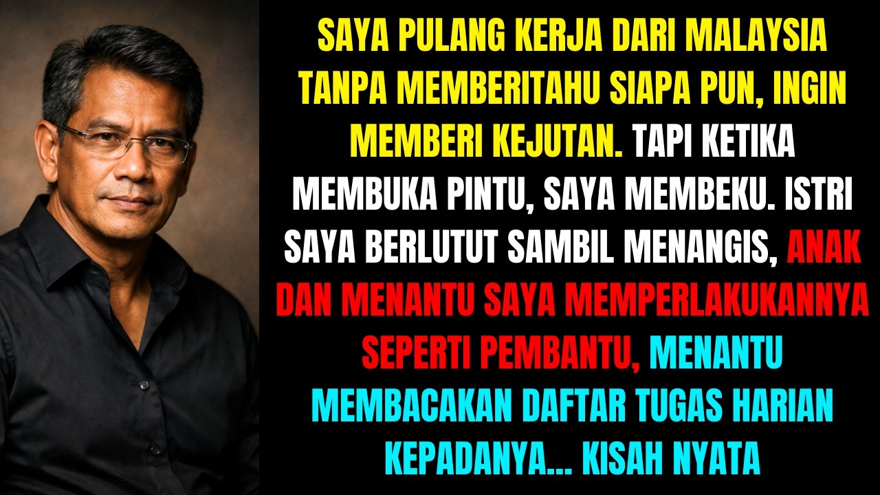 ISTRI SAYA BERLUTUT SAMBIL MENANGIS, ANAK DAN MENANTU SAYA MEMPERLAKUKANNYA SEPERTI PEMBANTU..