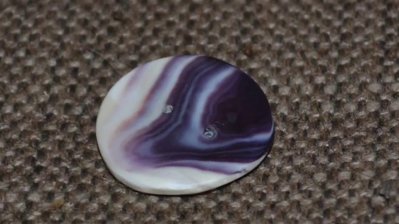 Making a wampum button.