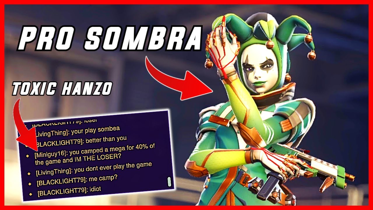Pro Sombra Player 𝐃𝐄𝐒𝐓𝐑𝐎𝐘𝐒! Toxic Hanzo Player - (Overwatch 2 Pro Moments)