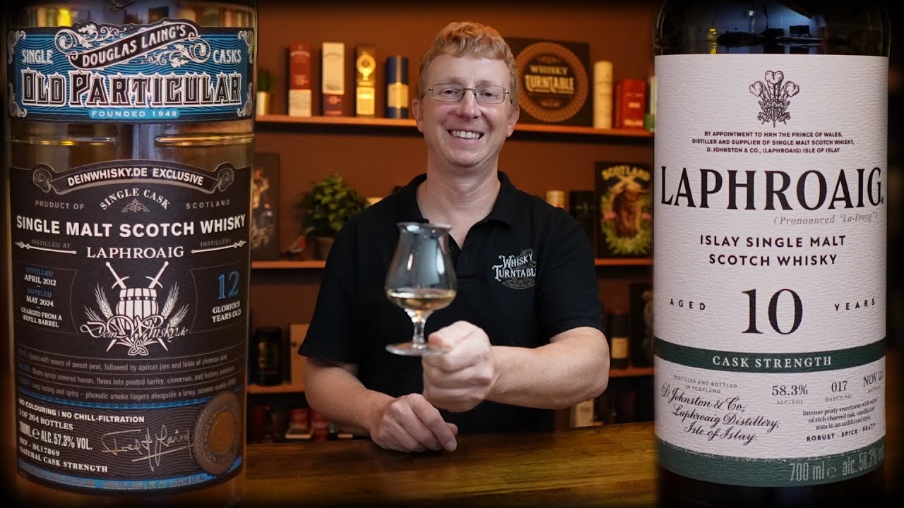 Douglas Laing Laphroaig 12 Jahre 57,3 % Vol. vs. 10 Jahre Cask Strength Batch 17 NOV23 58,3 % Vol.