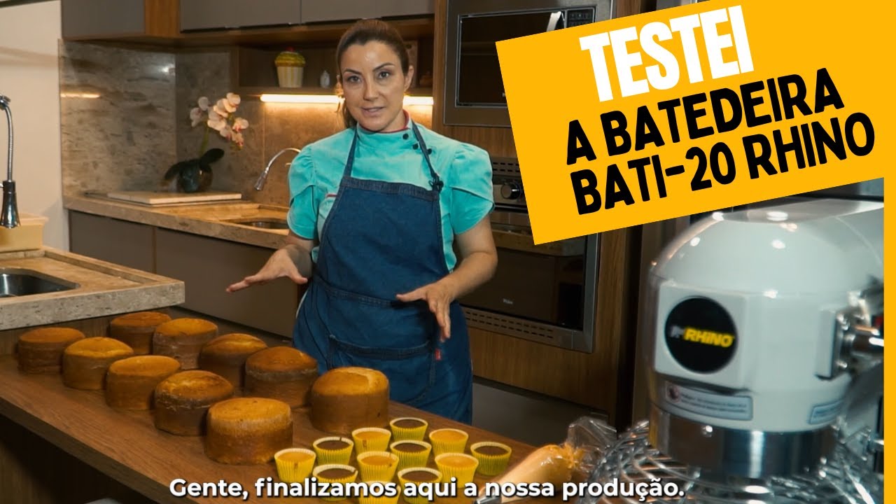 Chef Cassia, da Decassia Brigaderia, testou a Batedeira Industrial RHINO BATI-20 –  Melhor batedeira