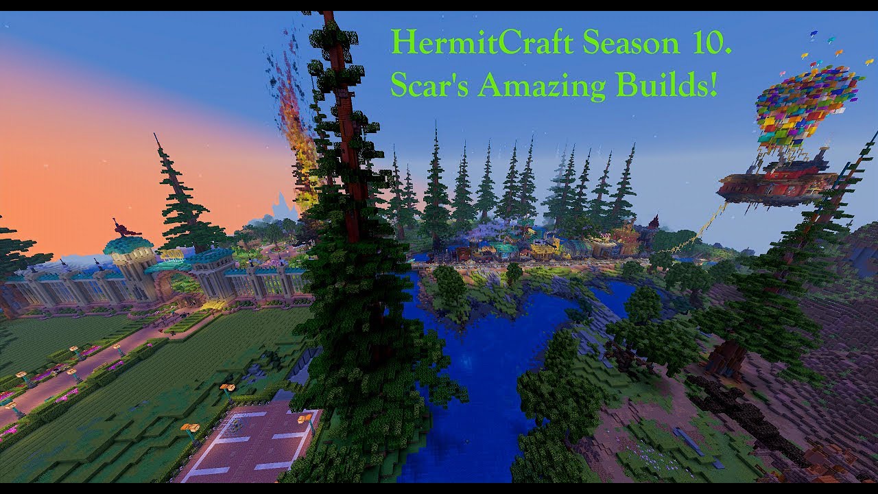 HermitCraft Season 10 world download -GoodTimesWithScar Builds!