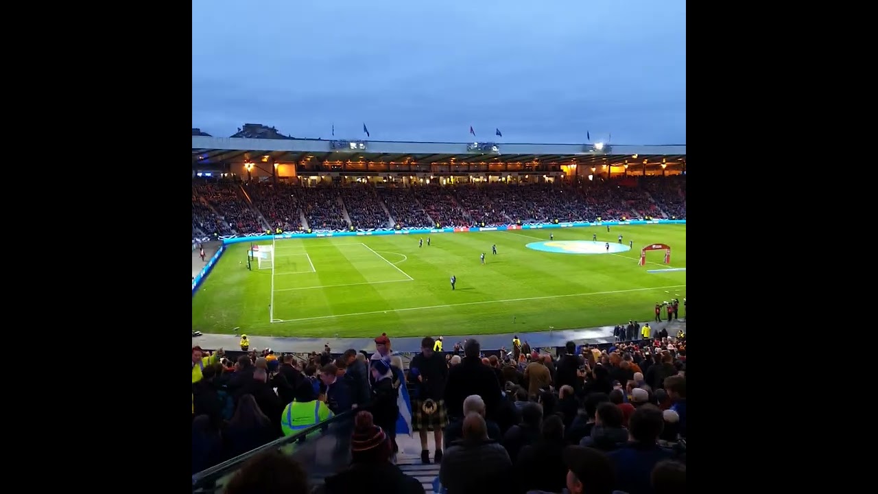 Scotland vs Spain Euro 2024 Qualifiers - National Anthems Hampden Park Glasgow
