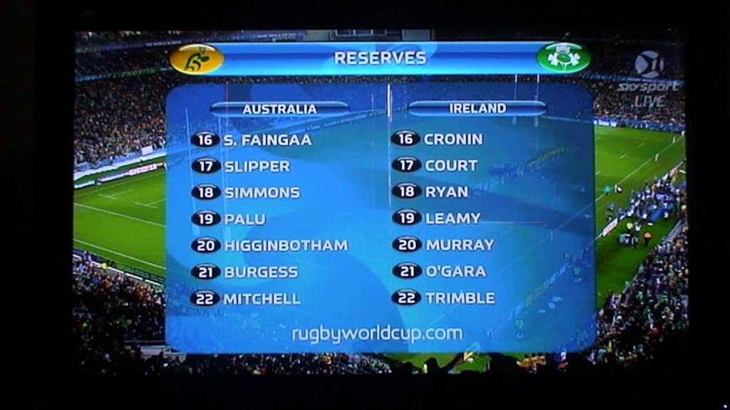 RWC Aussie Vs Ireland 17 Sept 11 National Anthems