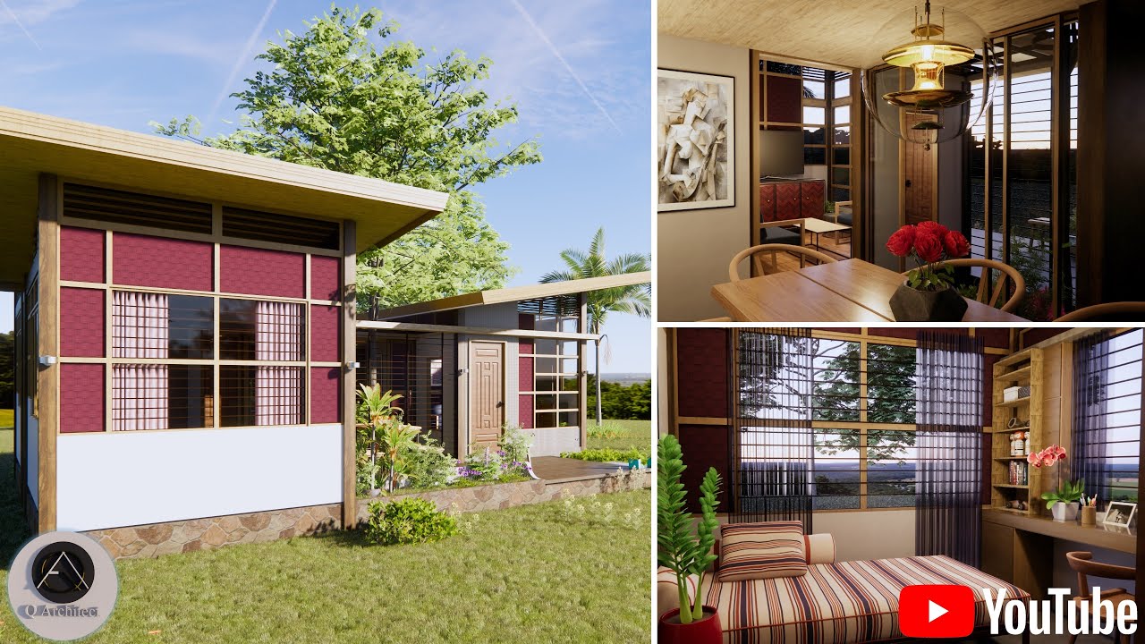 MODERN AMAKAN NATIVE HOUSE | 3 BEDROOM | HALF CONCRETE DESIGN | MODERN BAHAY KUBO | Q Architect