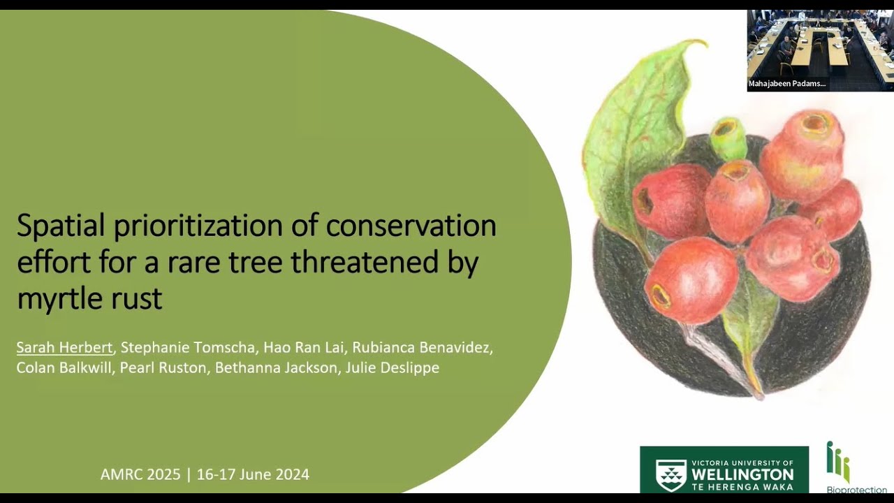 Sarah Herbert - Spatial prioritization of conservation for a rare tree threatened by myrtle rust