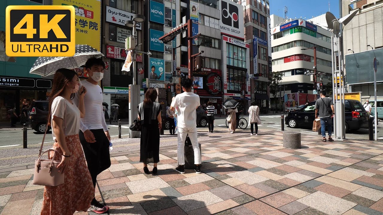 [4K] Street Corner Japan - Nishi Dori [TENJIN:FUKUOKA] | Outdoor Ambience Japan - Coffee Break Japan