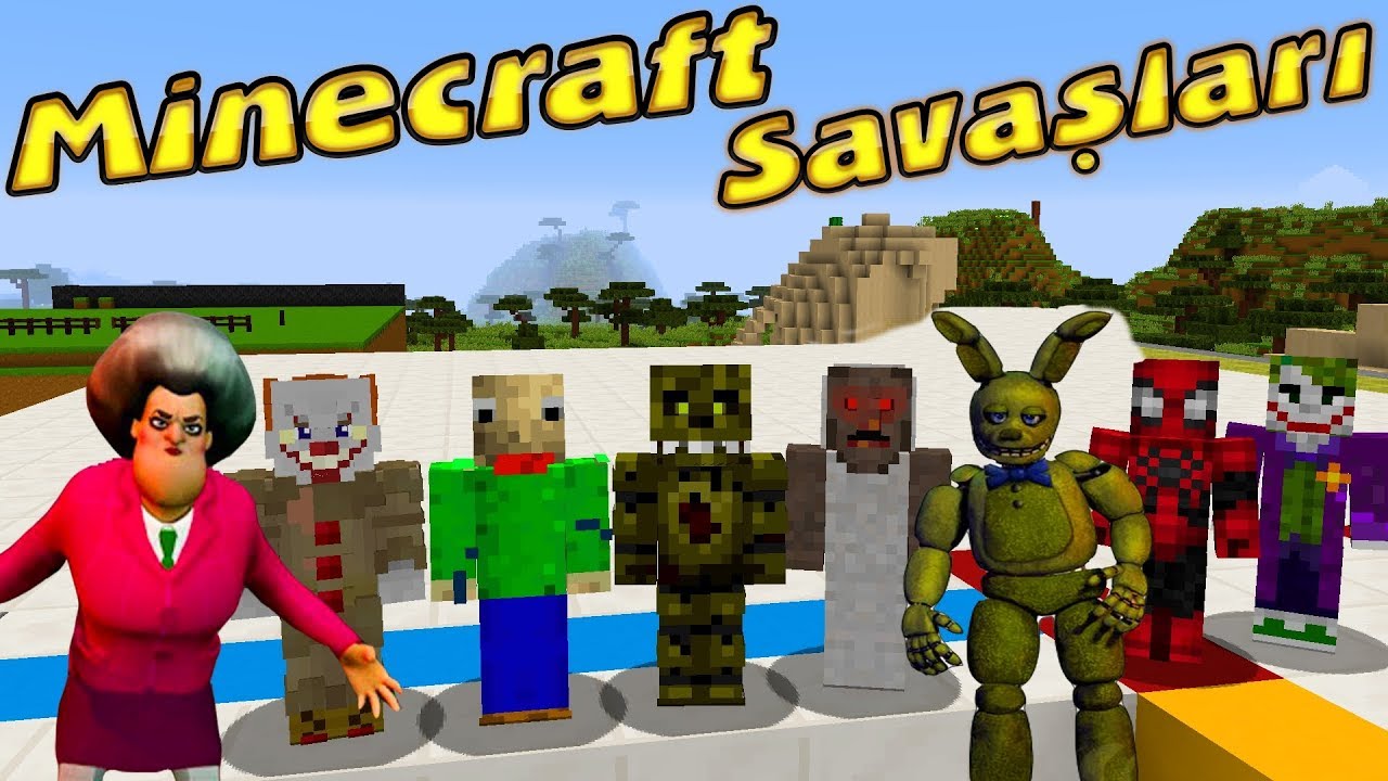 KIZGIN ÖĞRETMEN TAKIMI vs. ÖRÜMCEK ADAM TAKIMI - Minecraft Savaşları