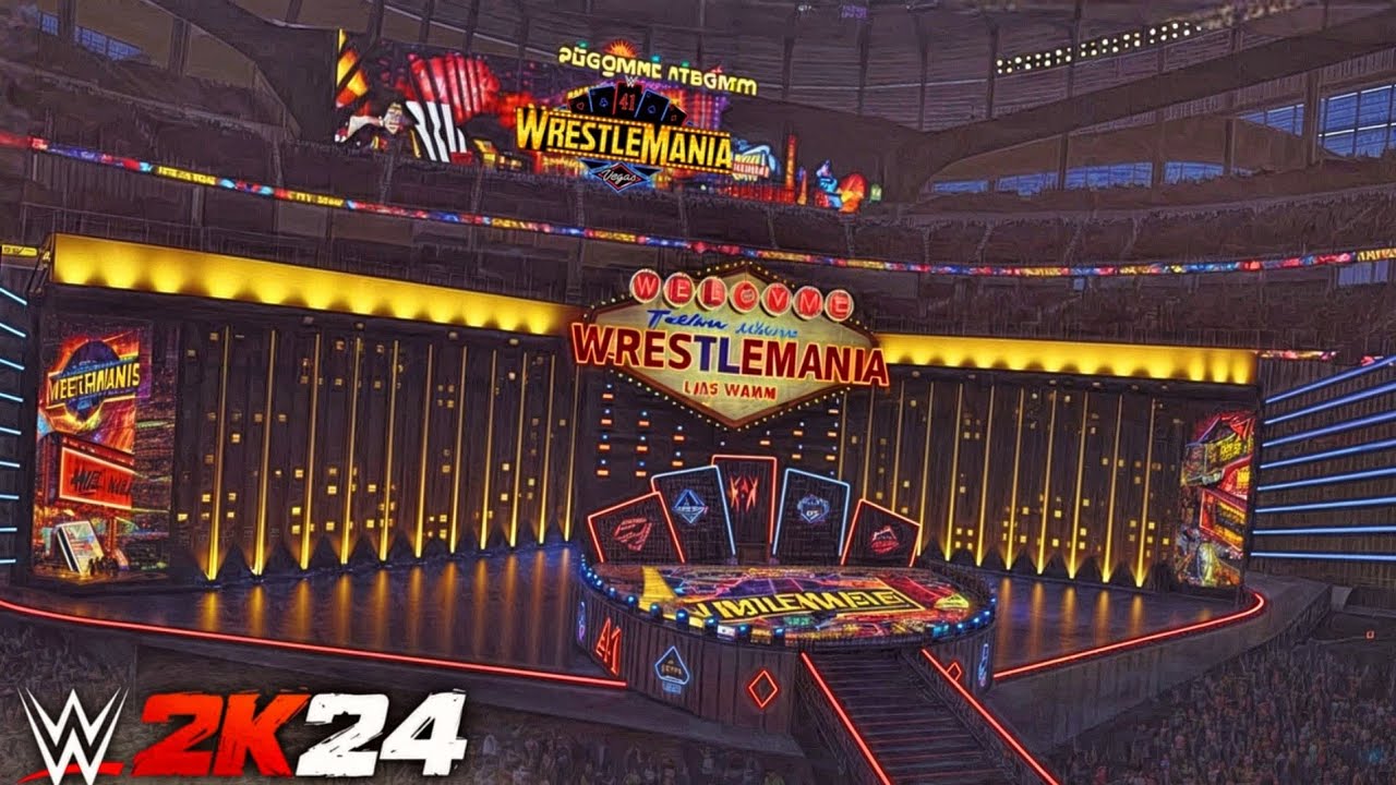 WRESTLEMANIA 41 Concept MODDED ARENA WITH RTX ENTRANCES | WWE 2K24