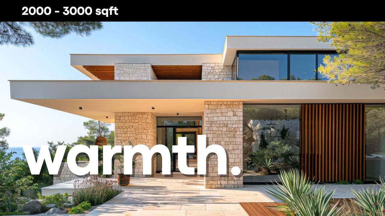 Modern Stone House Makeover: Transform Your House and Backyard with Contemporary Pergolas