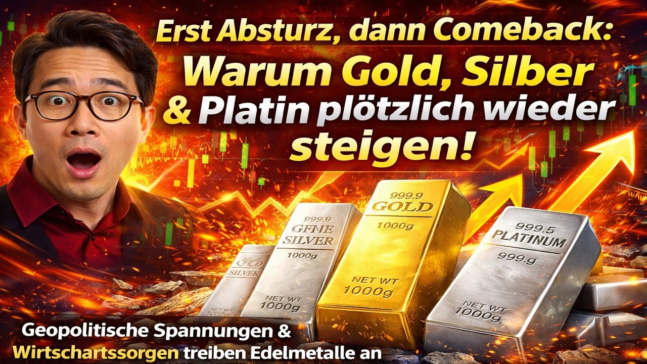 Erst Absturz, dann Comeback: Warum Gold, Silber & Platin plötzlich wieder steigen!