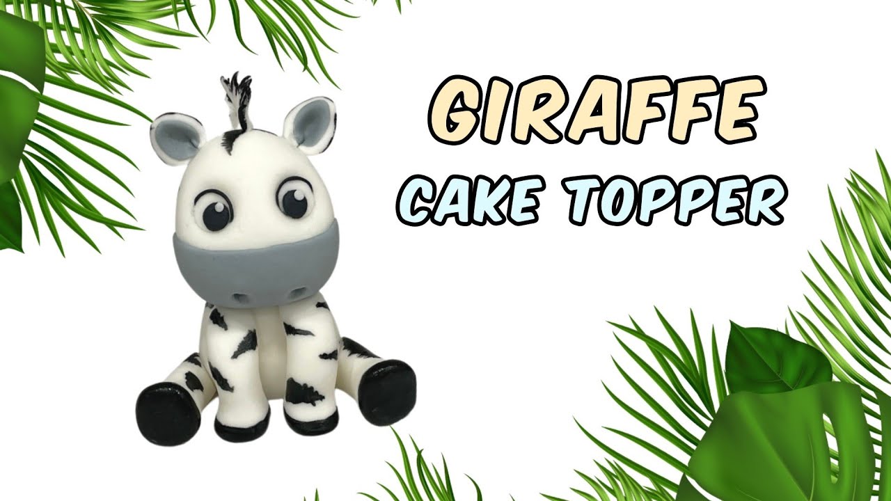 How to make a zebra cake topper with fondant | Cake decorating tutorials | Sugarella Sweets