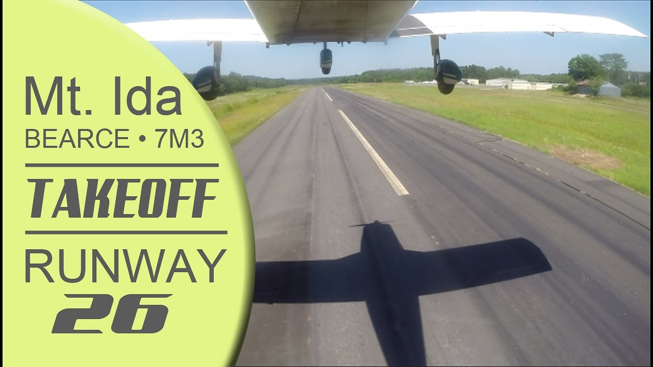 Mt. Ida Municipal Airport, 7M3.  Takeoff Runway 26