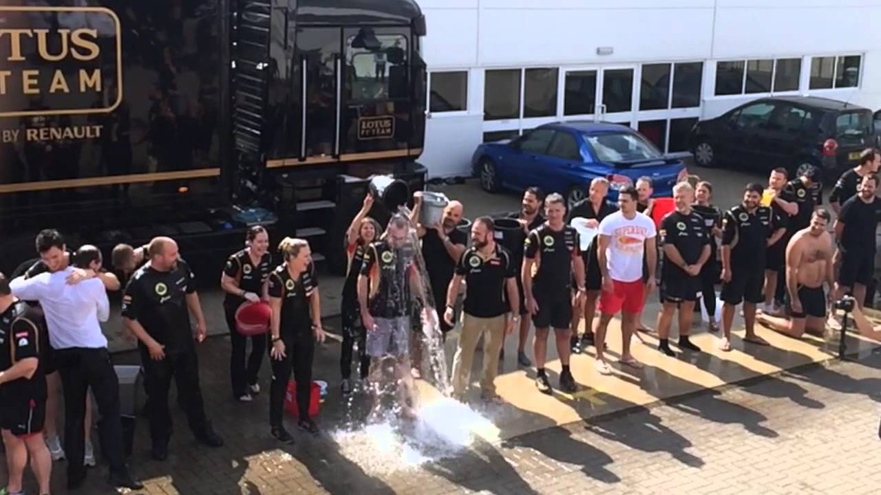 Lotus F1 Team Take On The ALS Ice Bucket Challenge