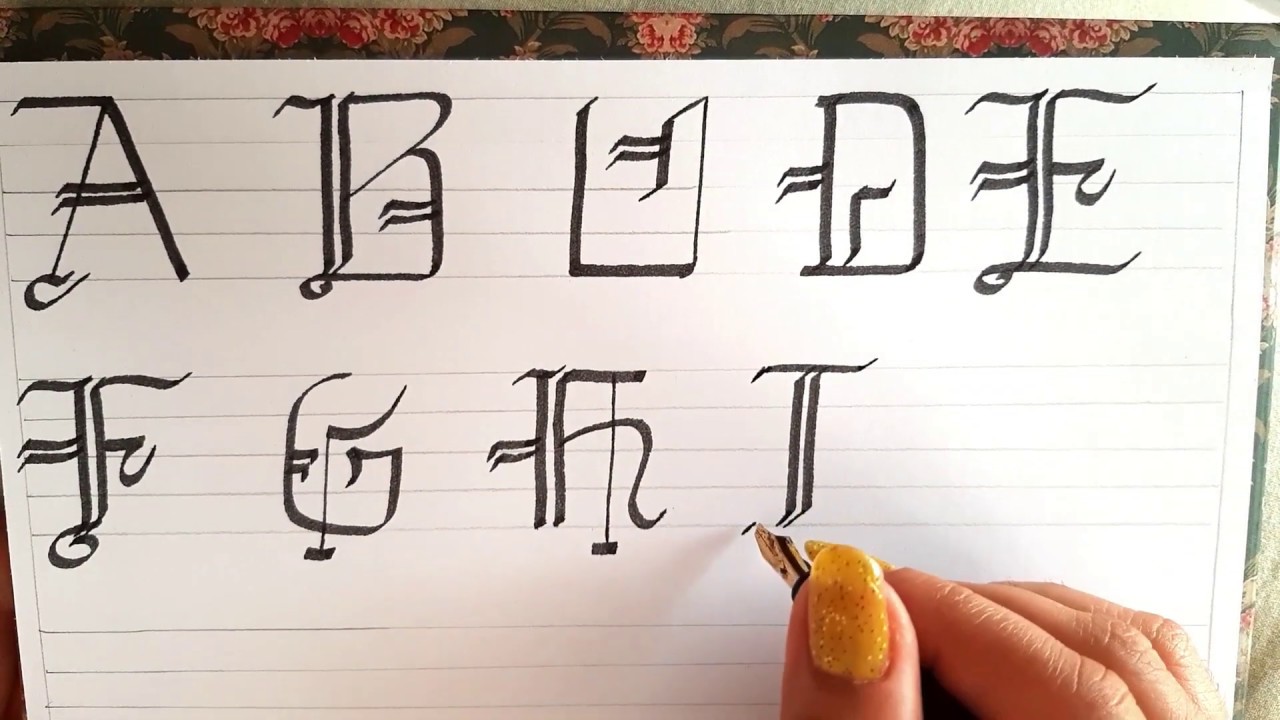 Calligraphy Tutorial | How to draw Old English GOTHIC Calligraphy for beginners